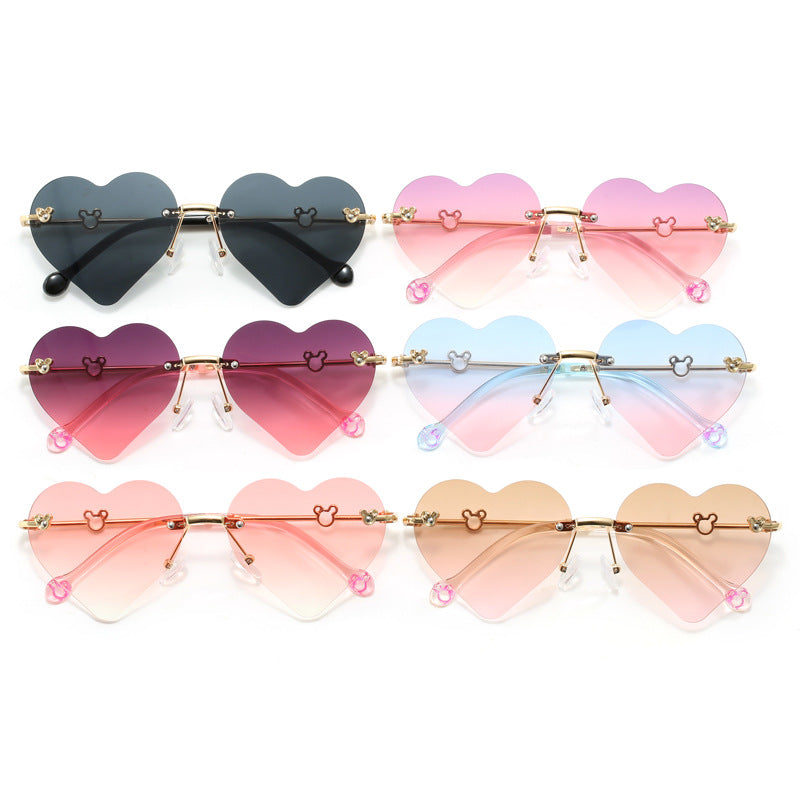 Damen Herzförmige Sonnenbrille mit verspiegelten Gläsern Brehn
