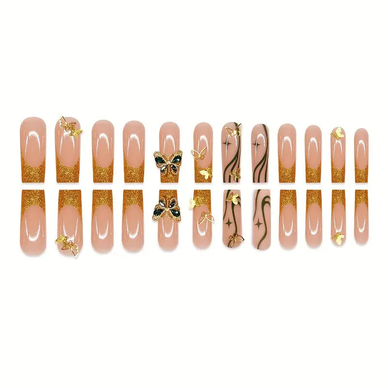 Künstlerisches Schmetterlings-Nagelkunst-Set Brehn