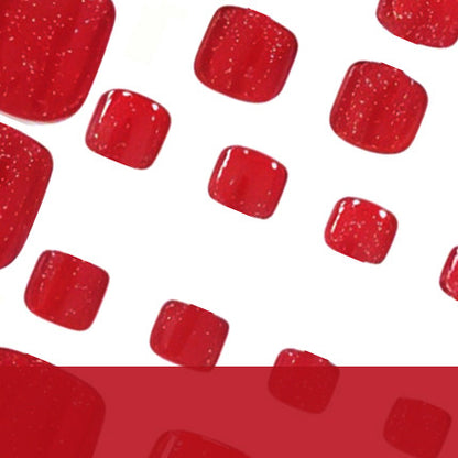 Stylisches Glitzer-Fußnagelkunst Brehn