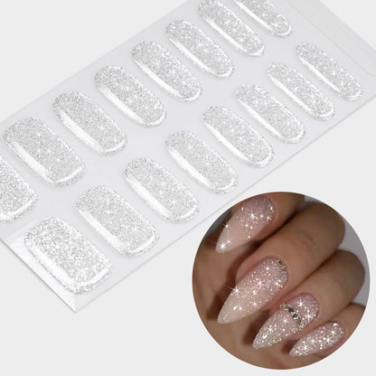 Glitzernde Gel-Nagel-Wraps