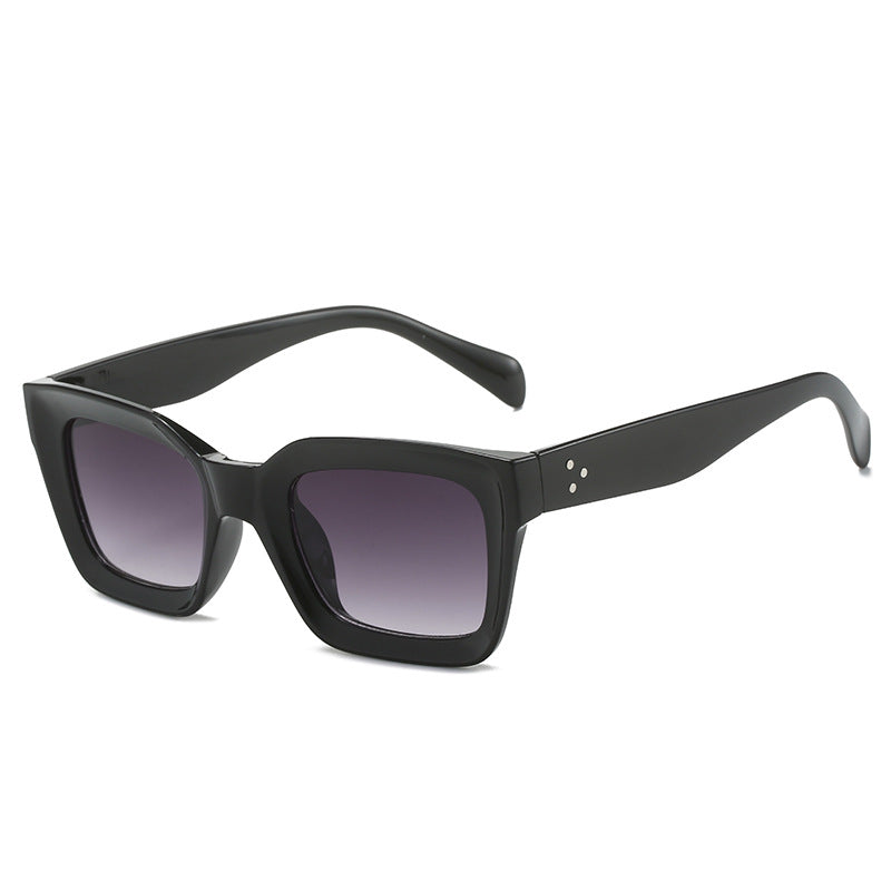 Damen modische quadratische Sonnenbrille mit elegantem, breitem Rahmen Brehn