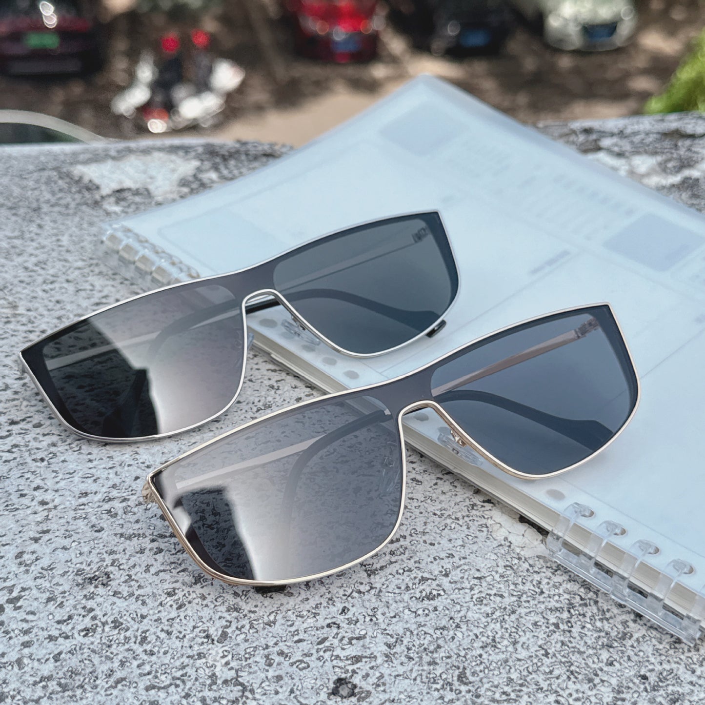 Oversized Shield Sonnenbrille Brehn