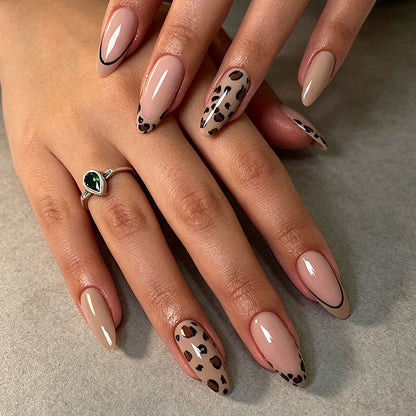 Glamouröses Leopardenmuster Nagelkunst Verbesserungen Brehn