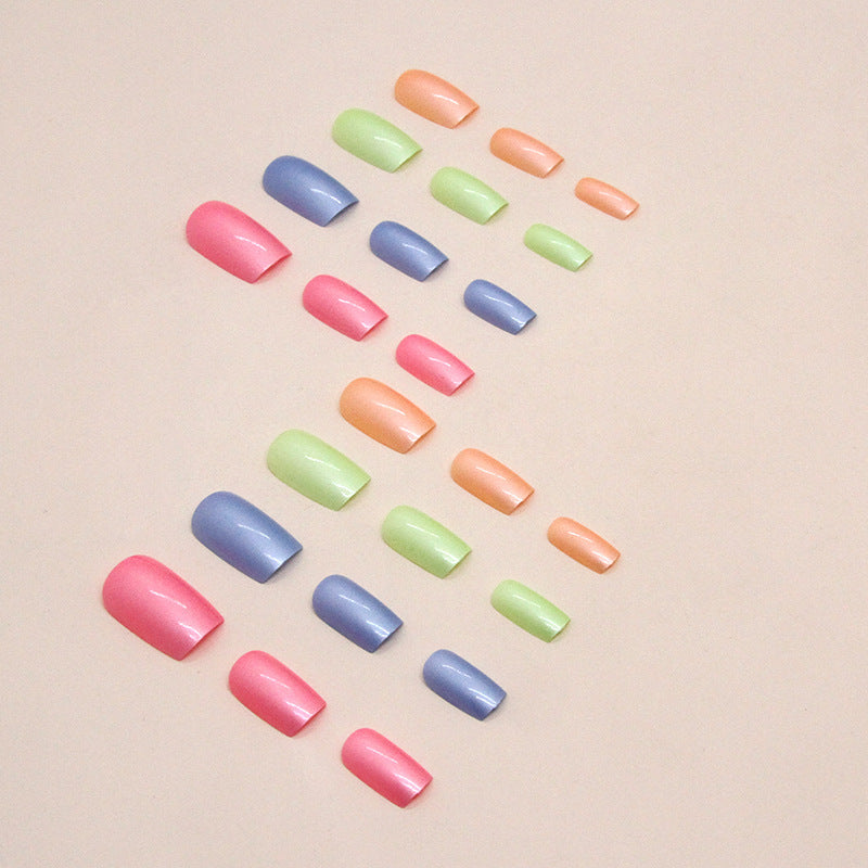 Iridescent Metallic Press-On Nail Set Brehn