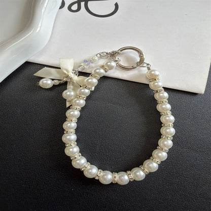 Elegante Perlen Charm Schlüsselanhänger Brehn