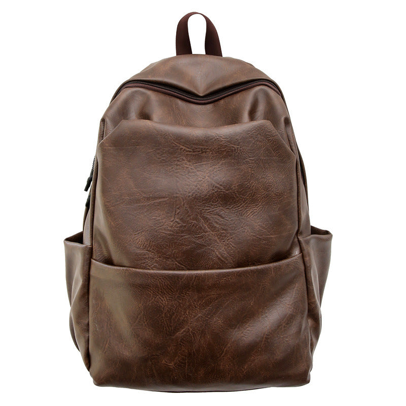 Sleek Textured Leather Backpack Brehn