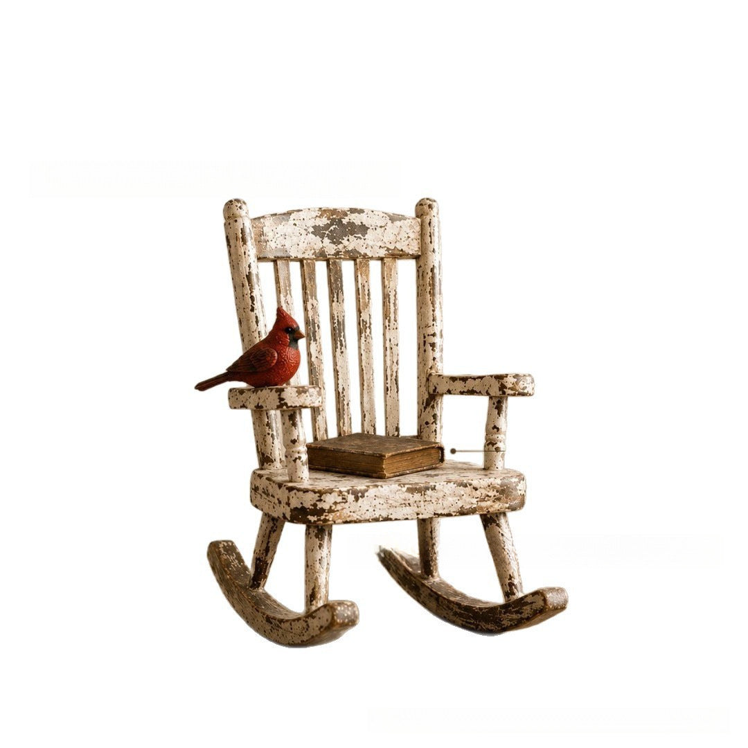 Dekorative Miniatur Schaukelstuhl Figur Brehn