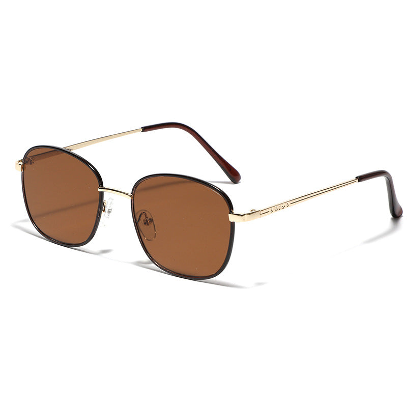 Damen stilvolle quadratische Sonnenbrille mit elegantem Metallrahmen Brehn