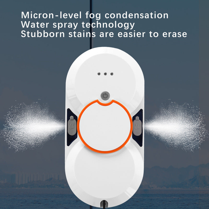 robotischer Fensterreiniger mit dualen rotierenden Mikrofasermopps und Sprühfunktion Brehn