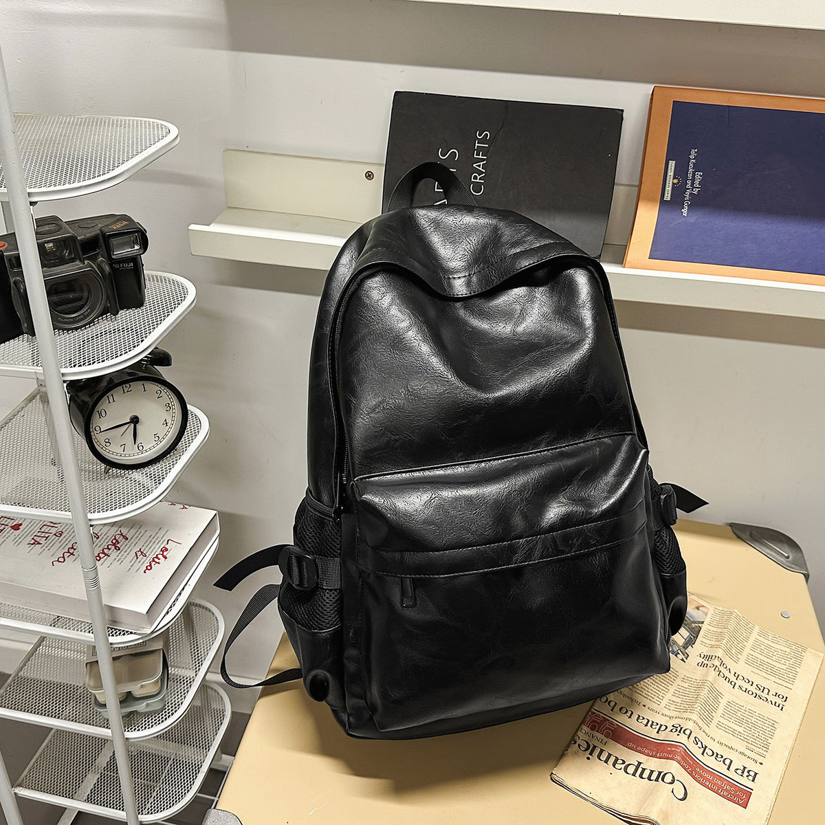 Stylischer Kunstleder-Rucksack Brehn