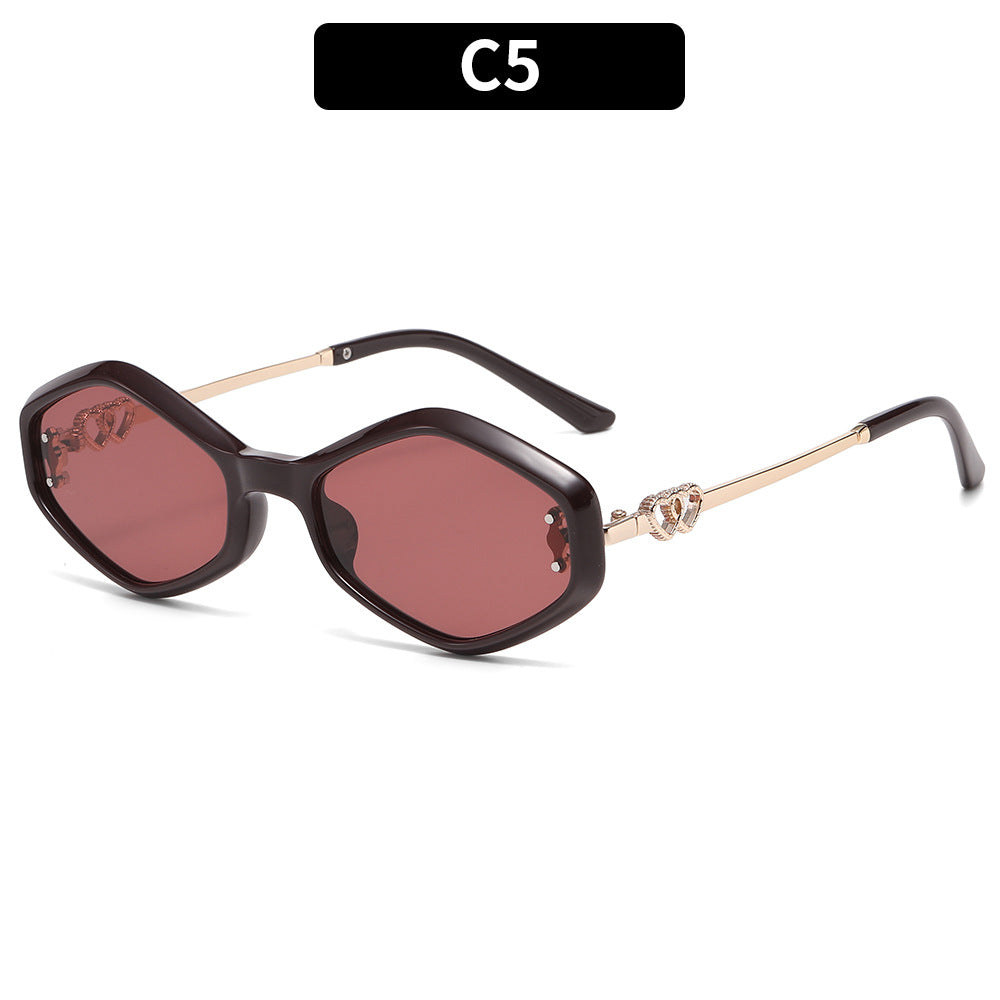 Chic Übergröße Sechseckige Sonnenbrille