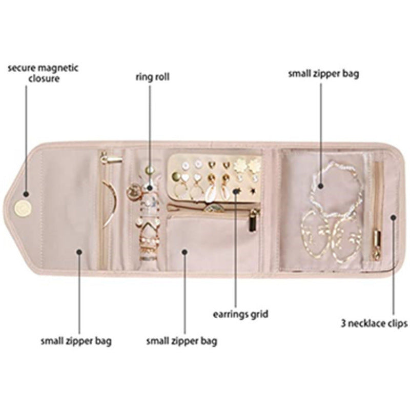 Schmuck-Organizer Tasche mit Cleverem Fächersystem Brehn