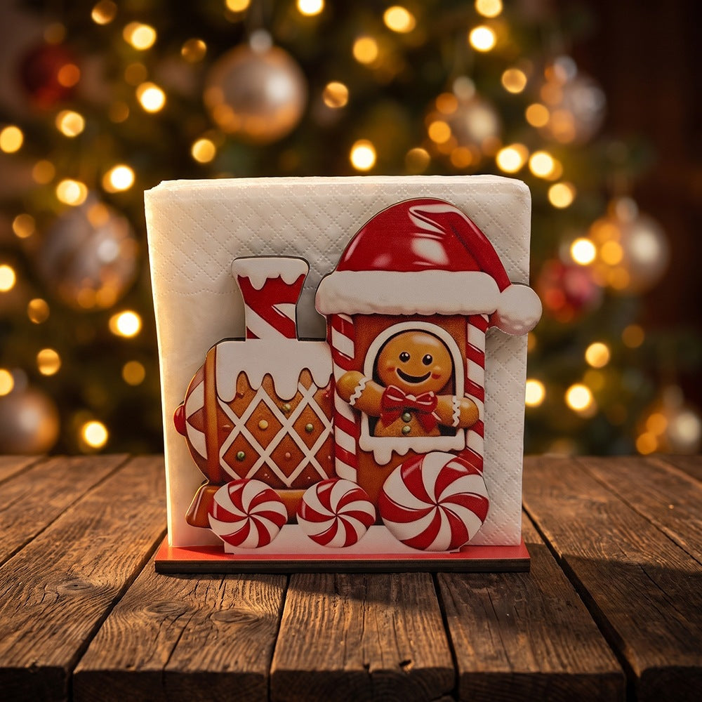 Weihnachtsdeko mit Lebkuchenhaus Motiven Brehn