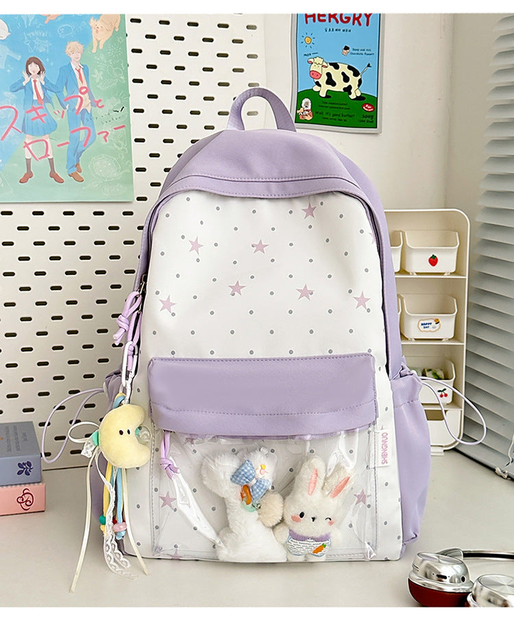 Kinderrucksack mit transparentem Sternmotiv