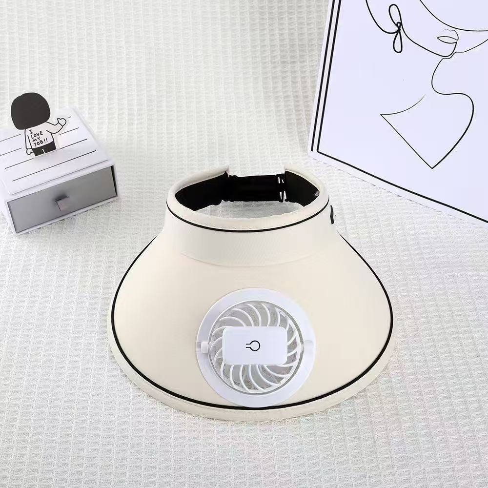 Visier mit abnehmbarem USB-Ventilator, verstellbarem Kopfschutz und atmungsaktiver UV-Schutz Brehn