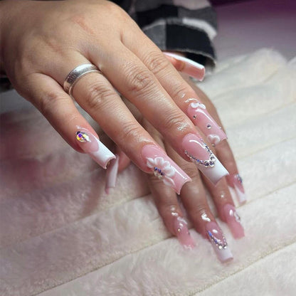 Glamouröse Glitzer-Stiletto Press-On Nägel Brehn