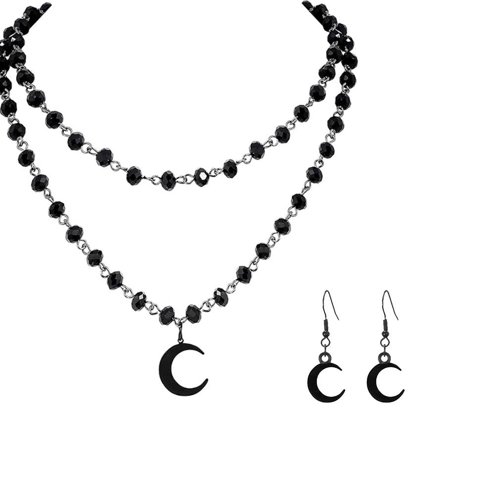 Schichteter Kristall-Mond Schmuckset Brehn