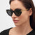 Damen Cat-Eye Sonnenbrille mit elegantem Metallrahmen und modischen Akzenten Brehn