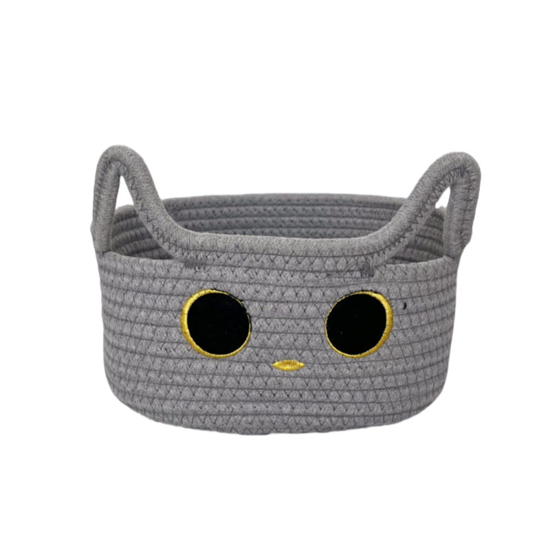 Damen Verspielter Aufbewahrungskorb mit Katzenmotiv Brehn