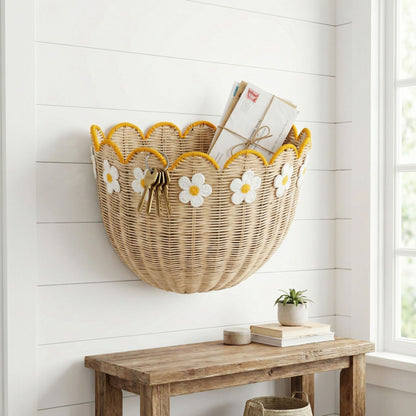 Wandkorb mit Blumenmuster Brehn