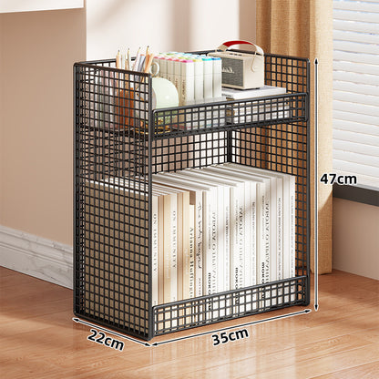 Kompakter vertikaler Drahtgitter-Desktop-Organizer-Regal