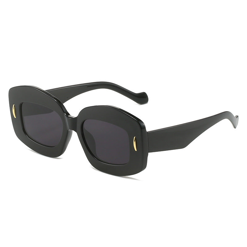 Zeitgenössische Chunky Rahmen Sonnenbrille Brehn