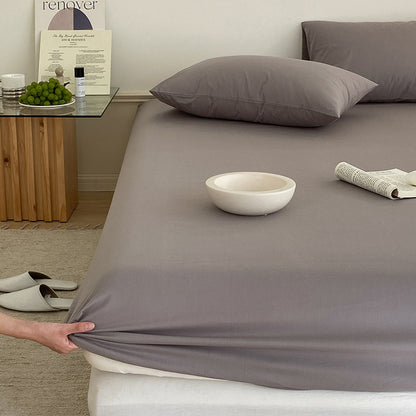 Tiefes Taschen-Elastisches Spannbettlaken-Set mit Satin-Gefühl Kissenbezügen