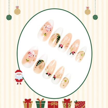 Kunstnagelset mit festlichen Wintermotiven und kreativen Designs Brehn