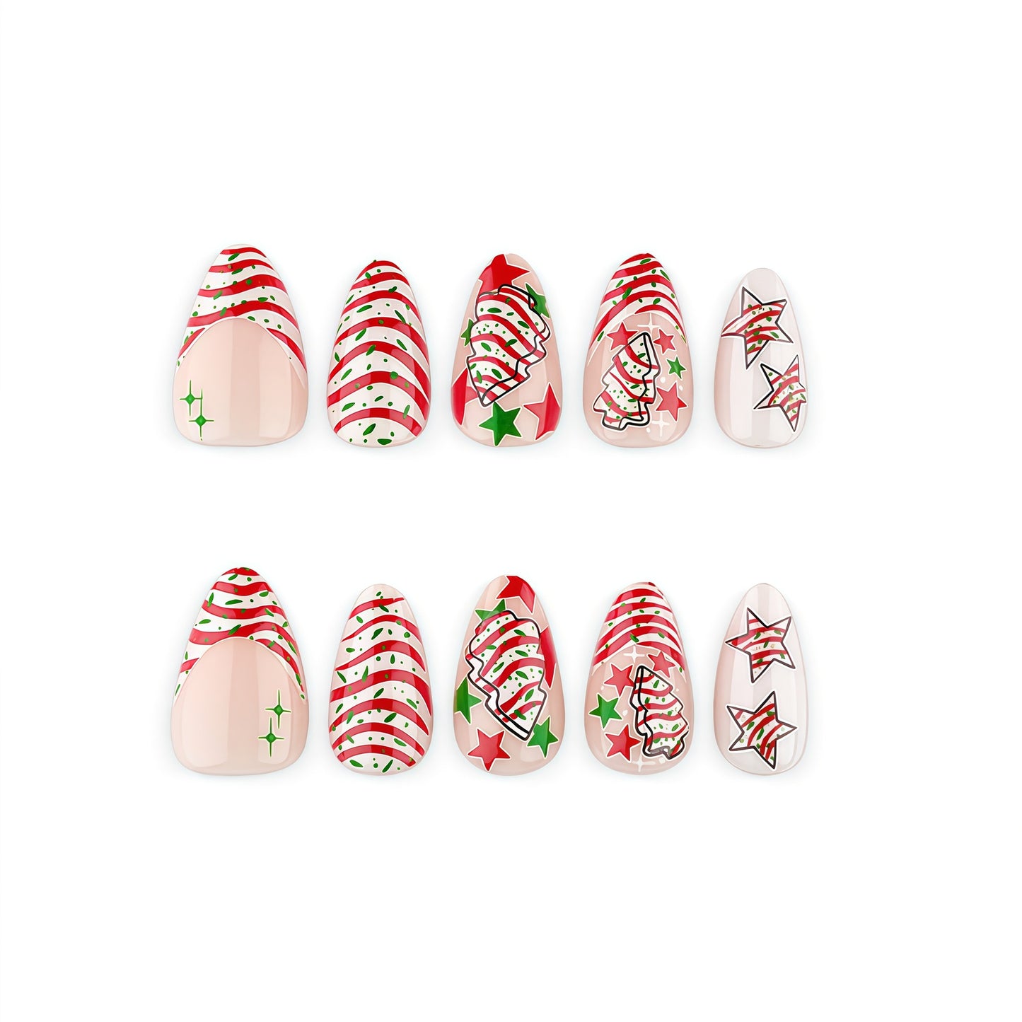 Festliche Kunstnägel mit Weihnachtsmotiven Brehn