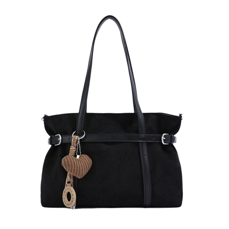 Vielseitige Wildleder-Shopper Tasche