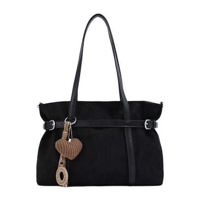 Vielseitige Wildleder-Shopper Tasche