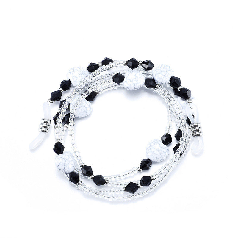Elegante perlenbesetzte Brillenband Brehn
