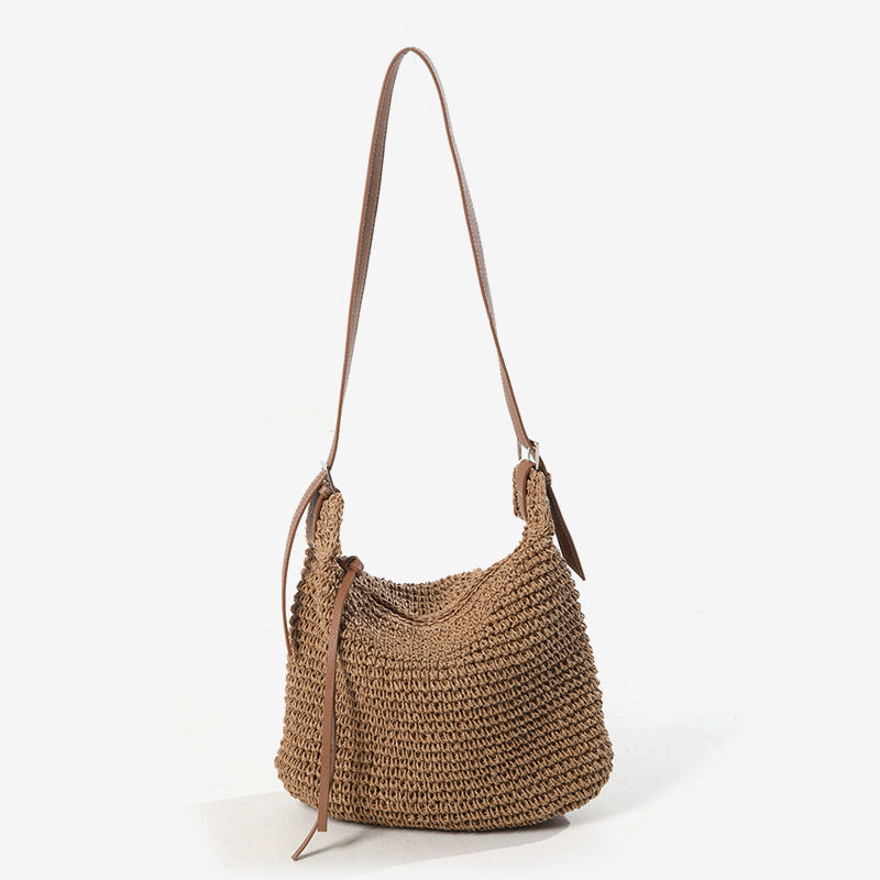 Damen Handtasche aus geflochtener Baumwolle mit komfortablem Schulterriemen Brehn