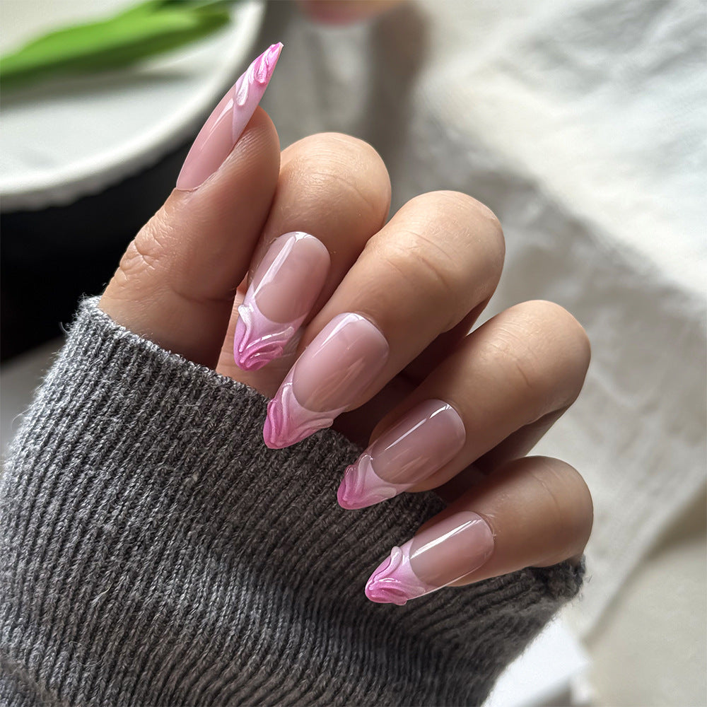Elegante Künstlerische Florale Press-On Nagel Set Brehn