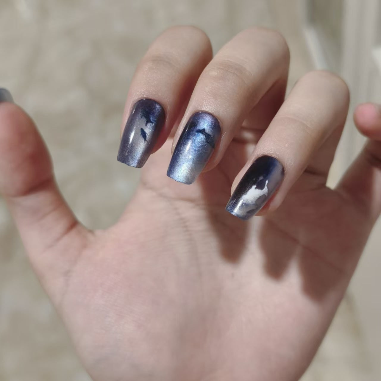 Künstlerisches ozeanisches Druck-Nagelkunst-Set Brehn
