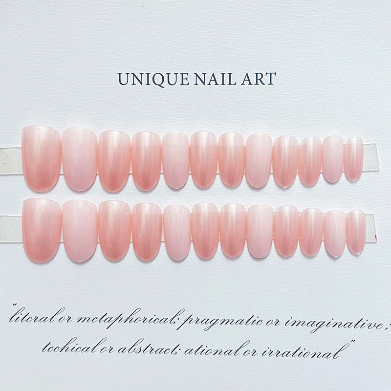 Glänzendes French Tip Press-On Nails Set