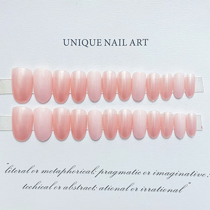 Glänzendes French Tip Press-On Nails Set