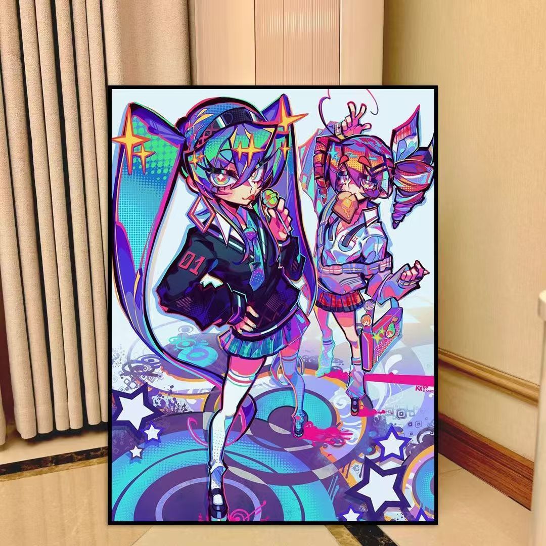 Anime-inspirierte Leinwand Wandkunst Brehn