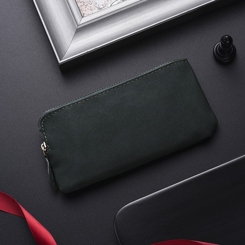 Premium Leder Reißverschluss Geldbörsen Organizer Brehn