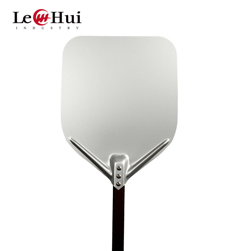 extra-langer Holzgriff Aluminium Pizza Schaufel mit flachem quadratischem Paddle Brehn