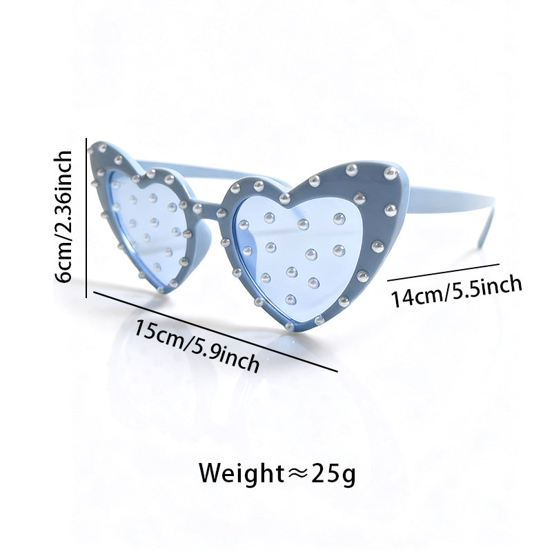 Perlenverzierte herzförmige Sonnenbrille Brehn