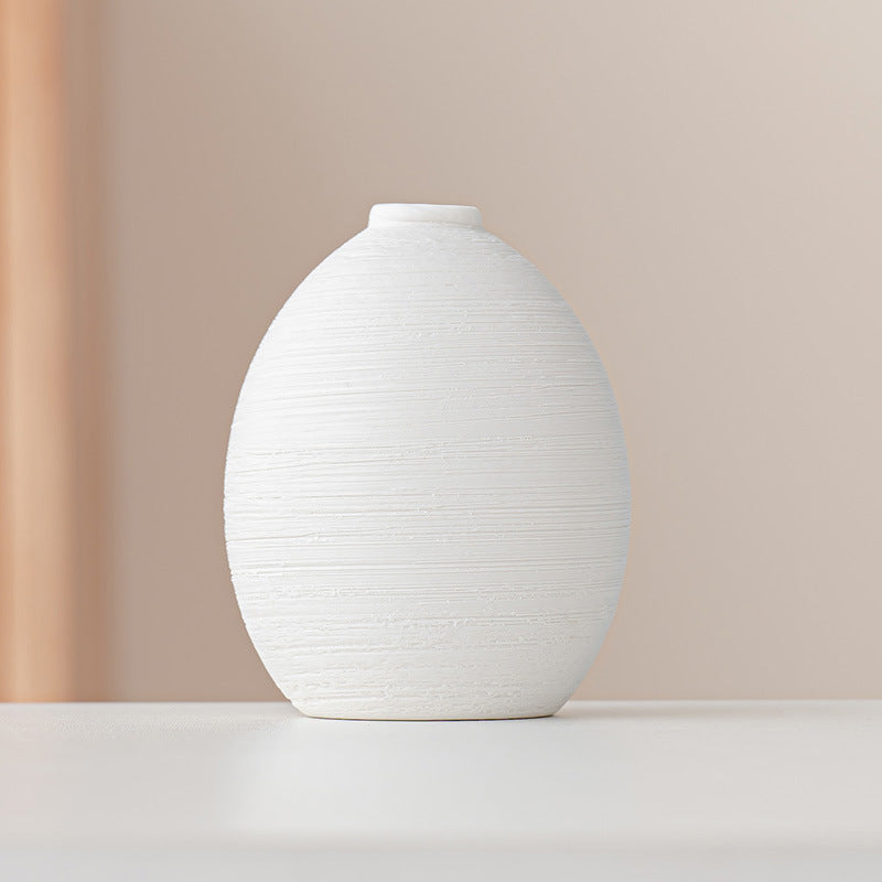 Strukturierte eiförmige dekorative Vase