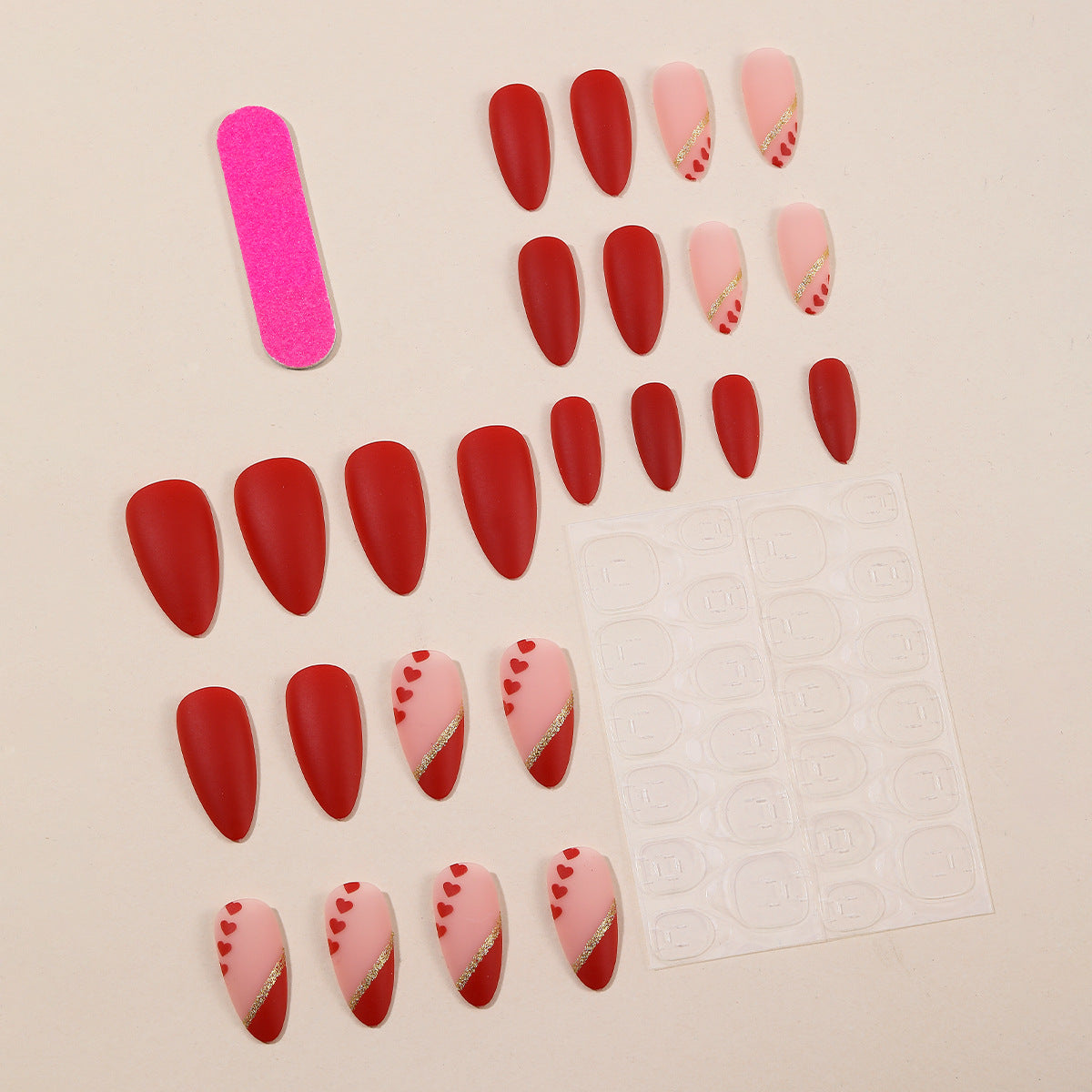 Heart-Accent Stiletto-Nagelkunst Brehn