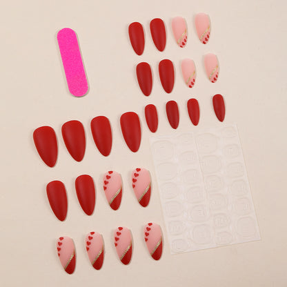 Heart-Accent Stiletto-Nagelkunst Brehn