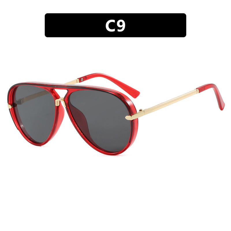 Damen modische Piloten-Sonnenbrille mit eleganten Metallakzenten Brehn