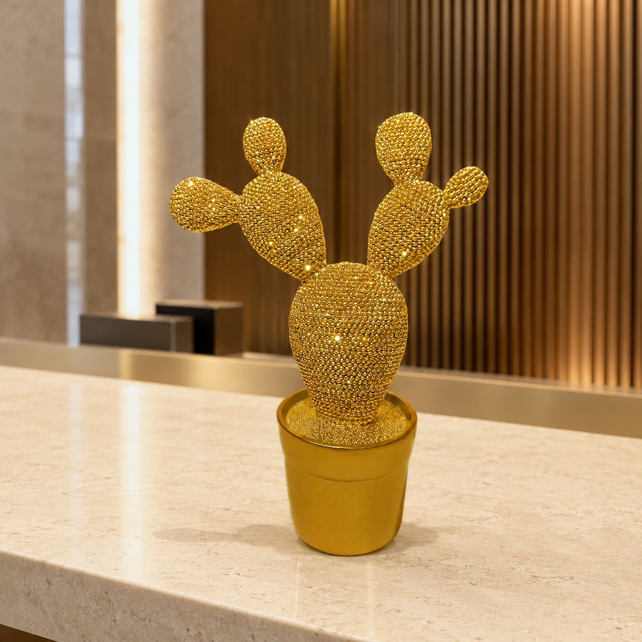 Glitzernde Kaktus Deko Figur Brehn