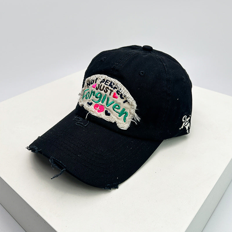 Damen Distressed Cotton Inspirierende Baseballmütze Brehn