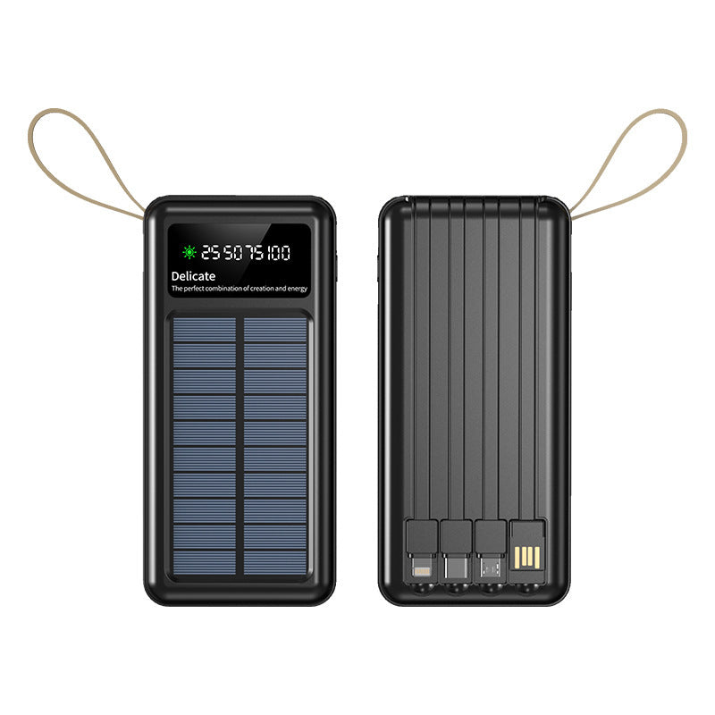 Solarbetriebene Powerbank mit digitaler Anzeige und innovativer Schnellladefunktion Brehn