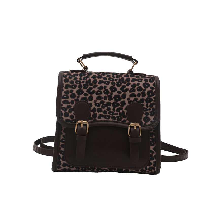 Chic Leopardenmuster Satchel Umhängetasche Brehn