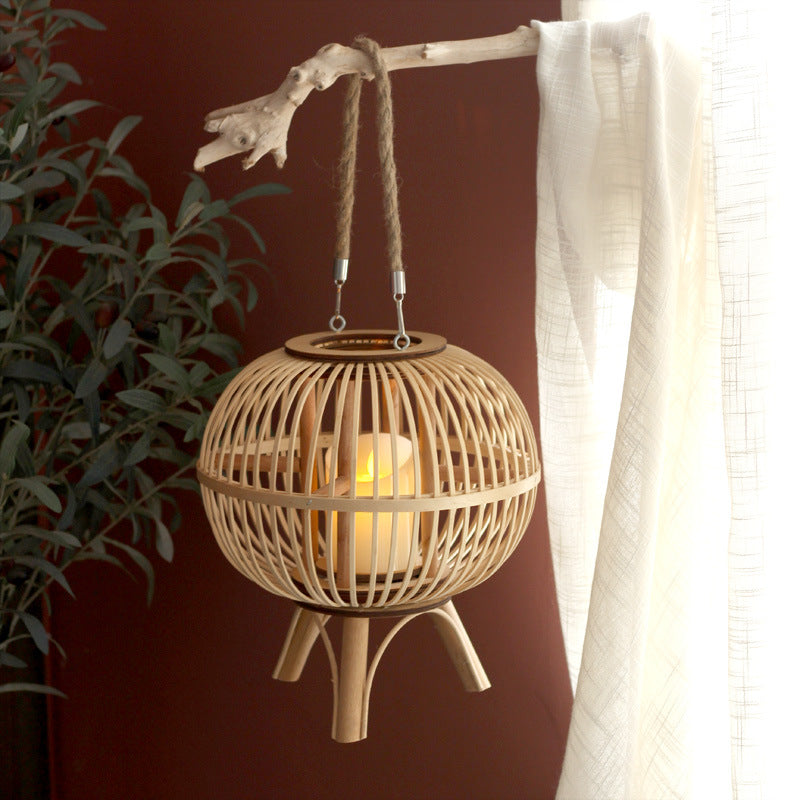 Stilvolle Hängelampe aus Naturmaterial Brehn